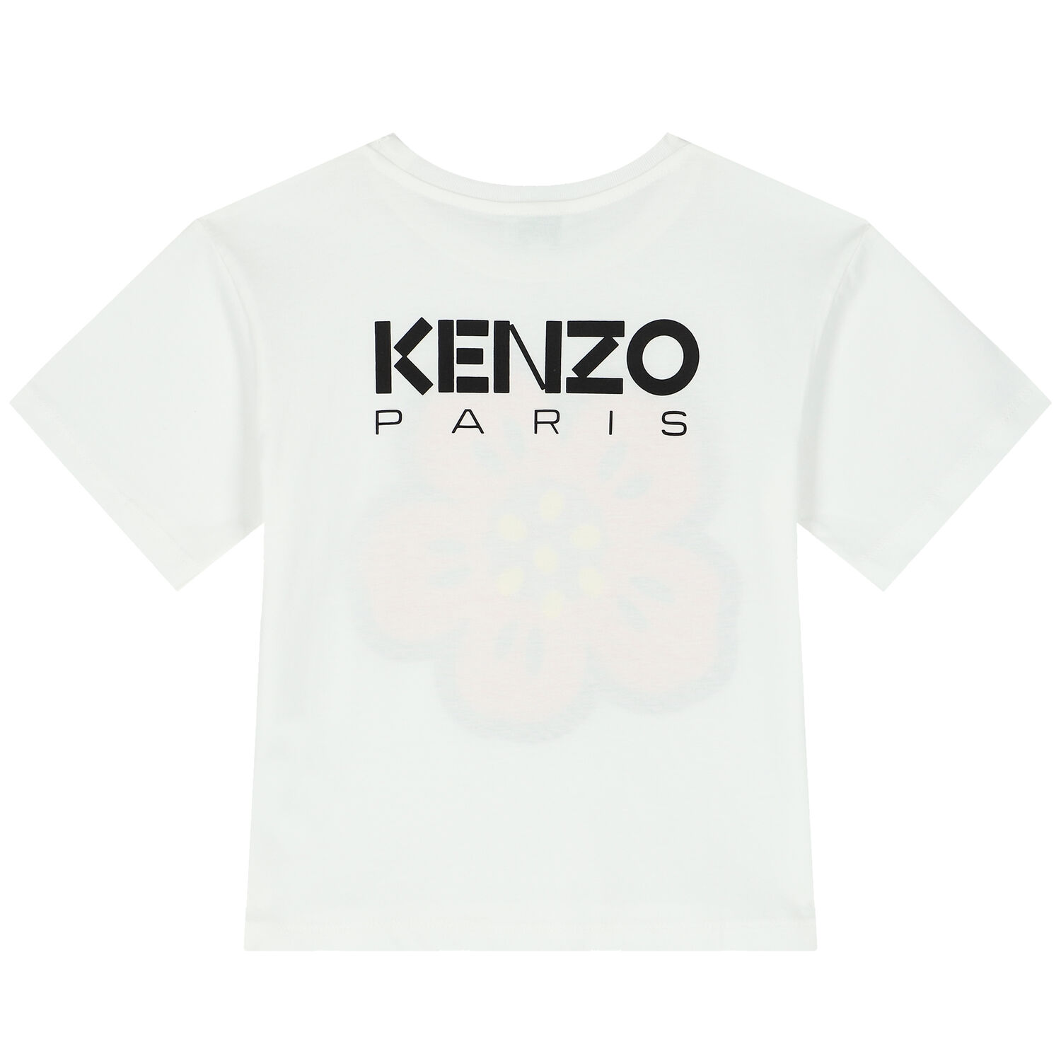 تيشيرت بنات بطبعة الزهور باللون الأبيض, 1, hi-res